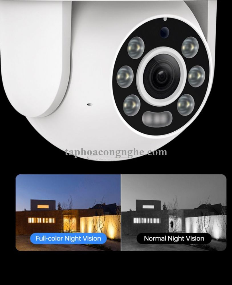 Reoqoo x31b 2.5K UHD Camera ngoài trời cổng rj45 Wifi ăng-ten kép Ai 360 P / T còi hú với đèn led 14 màu phát hiện khói cháy H265 Onvif 8s CLOUD lưu trữ 29552 xt-x31b 10029552